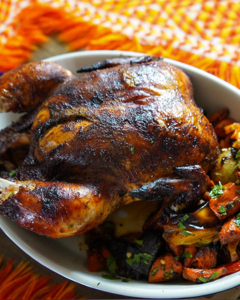 BLACK MOLE RUB ROAST CHICKEN