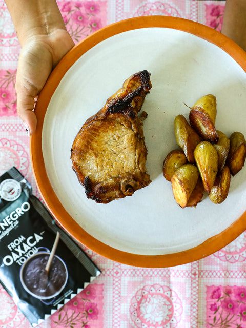 Mole Brined Pork Chop