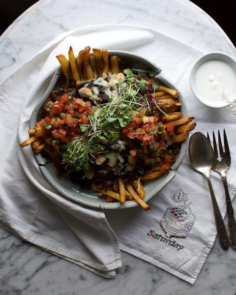 Loaded Black Mole Braised Beef Fries